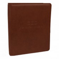 Bonded Leather Padholder w/ Zipper & Round Corners